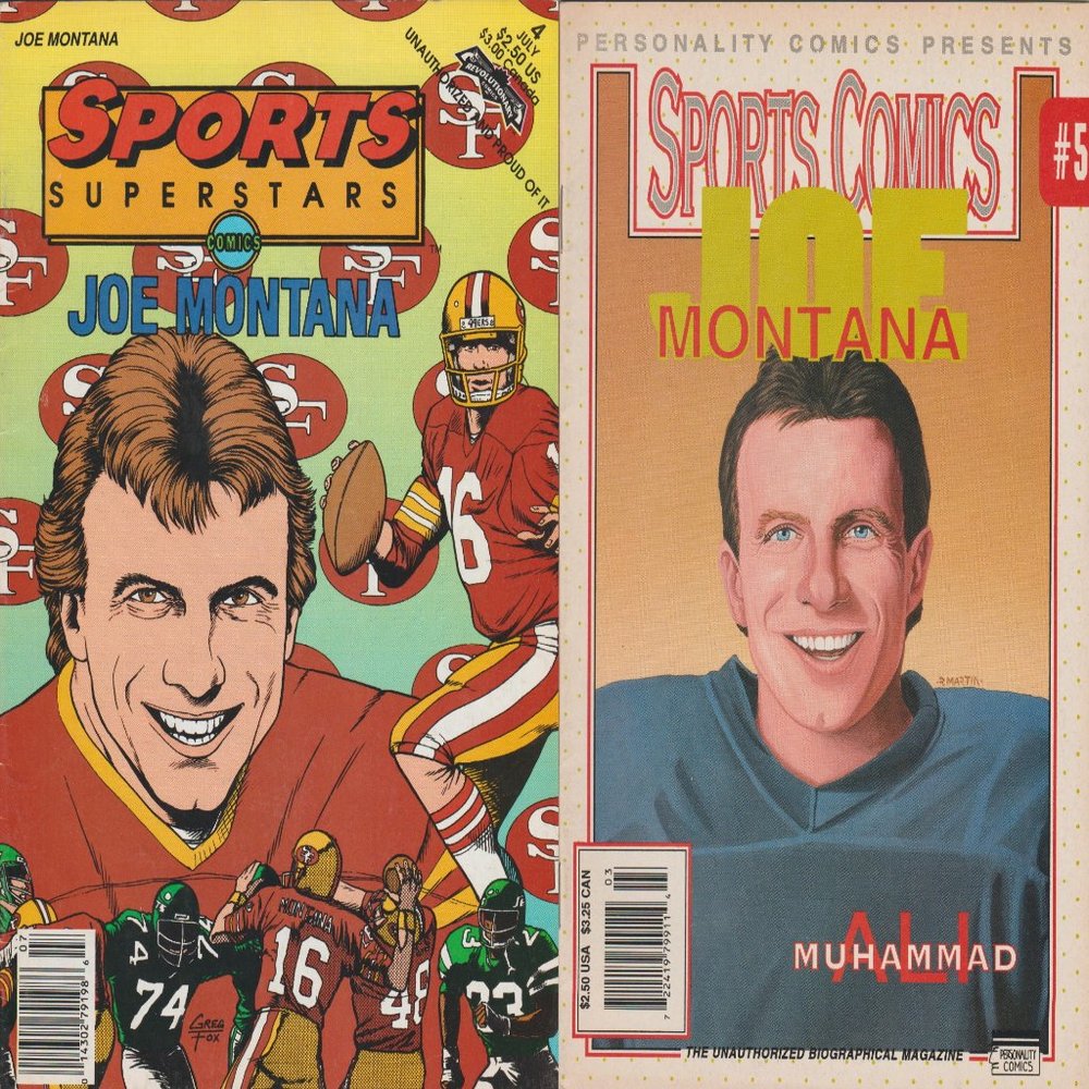 Joe Montana Comic Set Sports Superstars #4 & Personality Comics Presents Sports